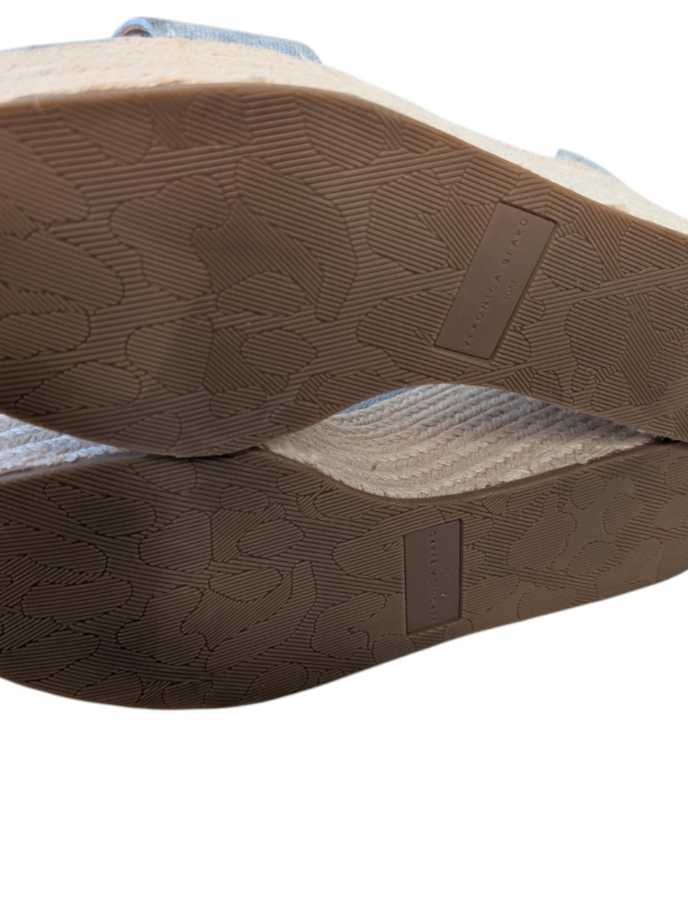 Veronica Beard Gianna denim espadrille wedge sandals.... Size 10 - Picture 9 of 10